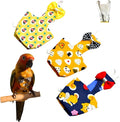 3PCS Bird Diaper with Adjustable Shoulder Strap Washable Parrot Diapers Reusable Bird Flight Suit Nappies Protective Breathable Nappy Clothes for Parakeet Macaw Conure (Sulphur-Crested Cockatoo)
