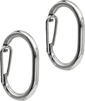 2 PCS Dog Tag Clips, Stainless Steel Quick Clip for Pet & Cat Collar ID Tags Holder | Strong & Durable | Dog License Holder (Silver)