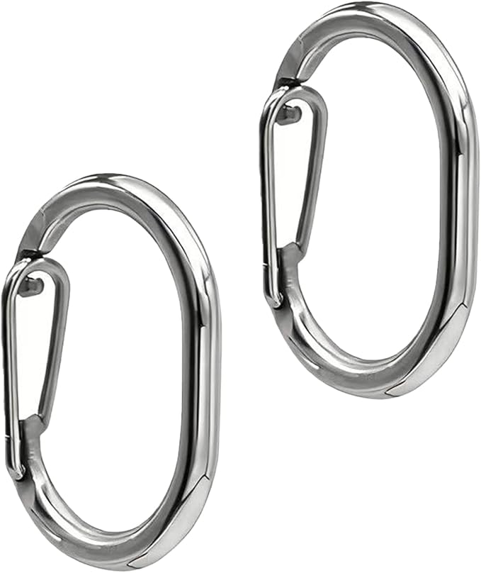 2 PCS Dog Tag Clips, Stainless Steel Quick Clip for Pet & Cat Collar ID Tags Holder | Strong & Durable | Dog License Holder (Silver)