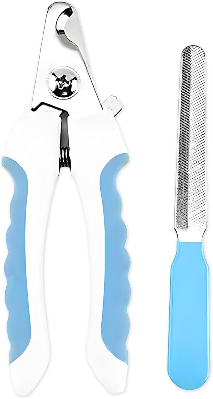 Zoocozy Cat Dog Nail Clippers and Trimmers, Pet Grooming Supplies with Safety Guard, Avoid Overcutting, Cat Dog Claw Care(Blue)