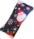 Handmade Christmas Catnip Toys - 100% Cotton Fabric, Organic Catnip, Bell & Polyfill - Holiday Pet Gift for Cats (XL Rectange, Santa's)