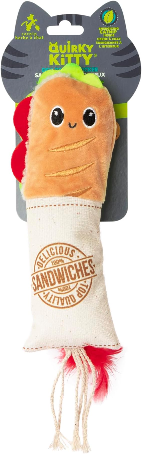 Quirky Kitty Deli Delight Kicker with Energizing Catnip Cat Toy, Pack of 1