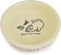 TTcat Ceramic Cat Feeder, 5.1in Shallow Design Food Bowl, Small Pet Dishes for Cats, Kitten, Dishwasher Safe