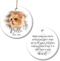 Cat Memorial Ornament - Custom Pet Picture Frame Ornament - Bereavement Gift with Meaningful Quote - Cats Loss Memorial Keepsake - Personalized Sympathy Gifts, for Grief Pet Owners