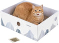 Conlun Cat Scratcher Box with 3-Layer Corrugated Pad, Heavy-Duty Double-Sided Cardboard Scratching Board & Bed, Checkered Design, for Cats,Jumbo