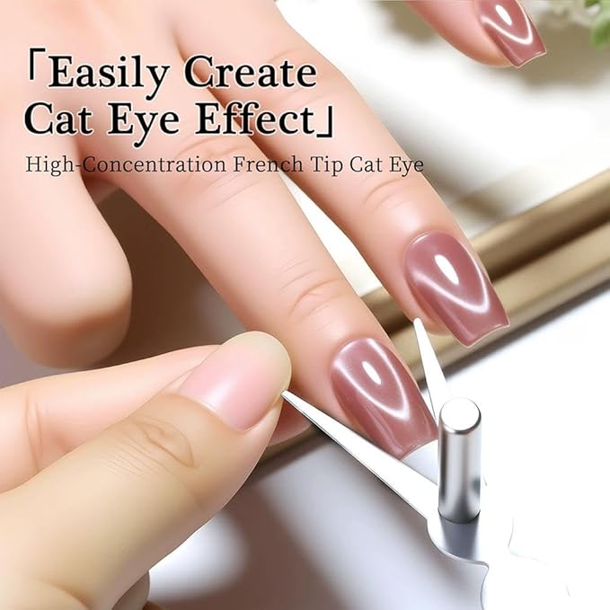 Ring-Shaped Cat-Eye Magnets, Magnet for Cat Eye Gel Polish, 𝐂at 𝐄ye Nail 𝐌agnet, Ring 𝐂at 𝐄ye Nail 𝐌agnet Tool, Y & 𝐑ing Strong 𝐌𝐚𝐠𝐧𝐞𝐭 𝐍ail Tool (2 set)
