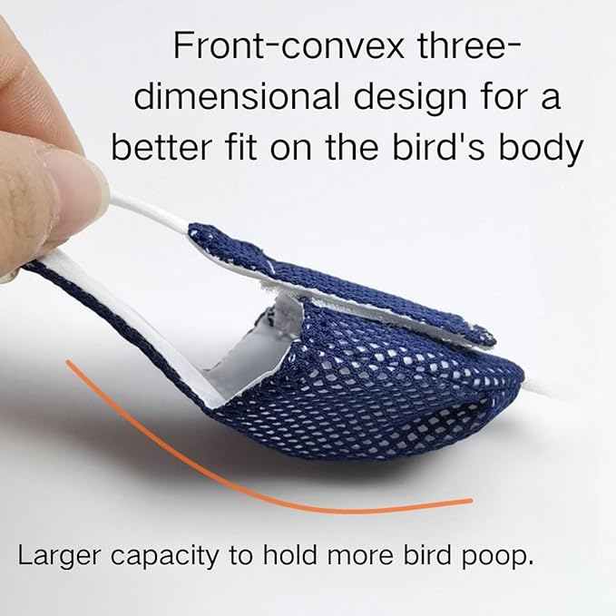 5 Pcs Summer Holey Style Bird Diaper Parrot Nappy Reusable Flight Suit with Waterproof Inner for Parakeet Cockatiel Macaw Budgie Lovebird Conure (S)