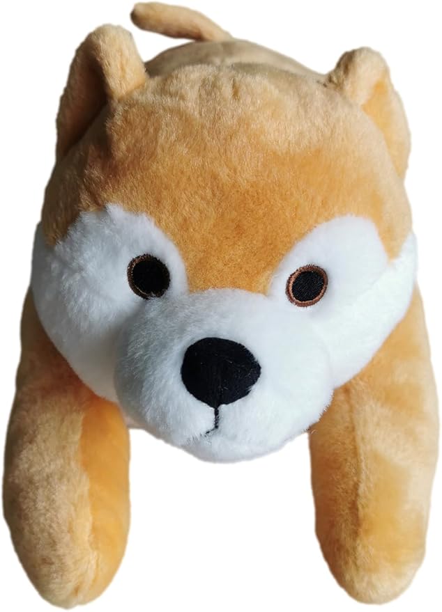 HonourHope Dog Heartbeat Toy for Anxiety Relief, Dog Soft Plush Toy Pet Calming Puppy Behavioral Training Aid Pet Companion Pillow for Puppy Cat Kitty - Shiba