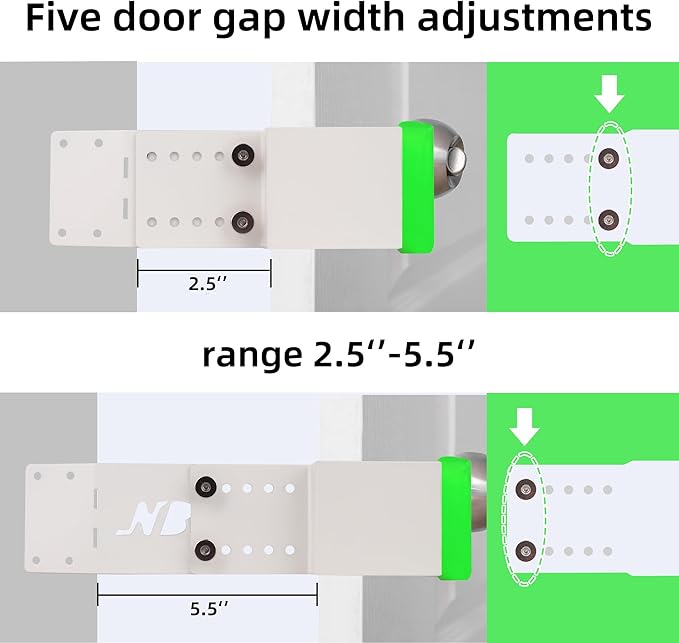 Neobay Steel Cat Door Latch, Door Prop for Cats Keep Dogs Out of Cat Feeding Station & Litter Box, Cat Door Stopper with Silicone Anti-Collision Pad, Alternative to Interior Pet Door, White