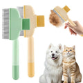 Cat Self Cleaning Pet Hair Removal Comb, 2026 New Cat Grooming Brush, Pet Comb with Long Short Stainless Steel Metal Teeth, Pet Grooming Supplies for Cat, Dog (2, Multicolor)