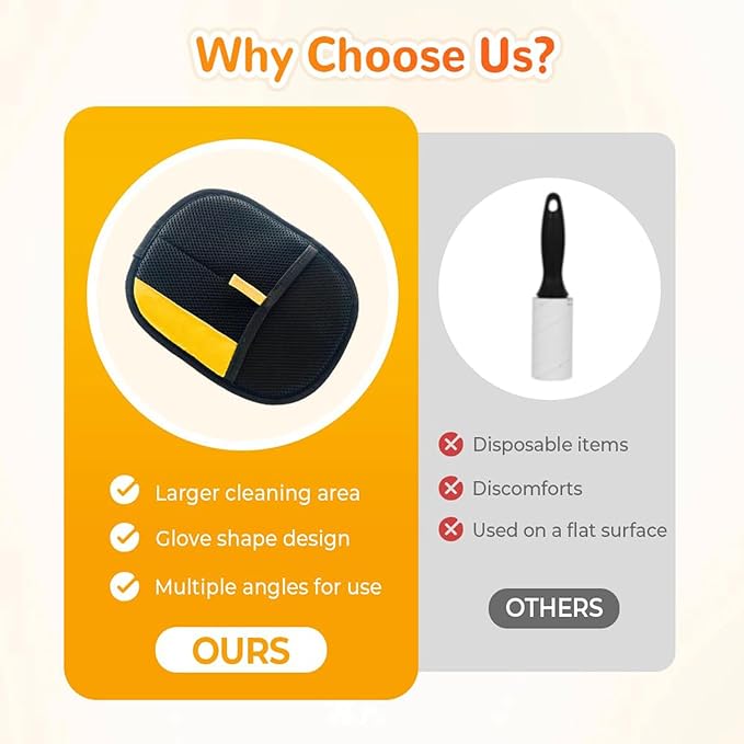 Pet Hair Removal Glove,Magic Brush Pet Hair,electrostatic pet Hair Remover Glove,Laundry/Couch/Carpet/Car Seat for 2025 New Reusable Magic Brush Cat & Dog Remover Tool