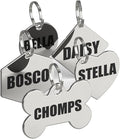Dr. Fremont's Stainless Steel ID Dog Tags Engraved for Pets Personalized for Cat or Dog Collar Bold Font for Safety (Small, Heart)