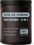 Dog Is Human Multivitamin for Dogs,Pet Vitamins Supplements for Skin and Hair,60 Chews (1PCS)