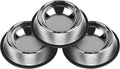 3Pcs Stainless Steel Dog Bowls Set with Dog Paw Pattern- Non-Slip Food and Water Bowl 54 Oz - Dishwasher-Safe, Rust Resistant Metal Pet Bowls for Small/Medium/Large Sized Pets