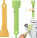 Cat Treat Spoon Squeeze, Sliding Kitten Strip Feeder Suitable for Puree and Delectables Bisque Lickable Wet Cat Treats, 2Pcs Pet Food Dispenser for Puppies Small Pets