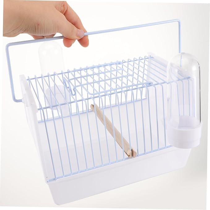 KESYOO 1set Portable Bird Carrier Cage for Travel Lightweight Bird Travel Cage Handle for Parrots and Outdoor Adventures Metal and Design