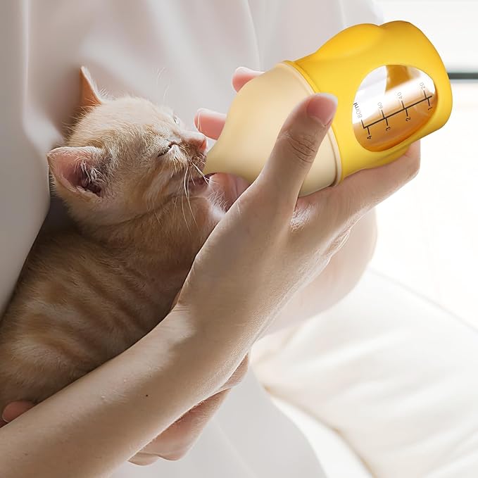 SUPVOX Puppy Bottle 5.12 Inch Nursing Feeding Bottle with Clear Scale and Valve Control for Newborn Puppies and Kittens Reusable Plastic for Puppy Milk Replacement and Kitten Milk Feeding