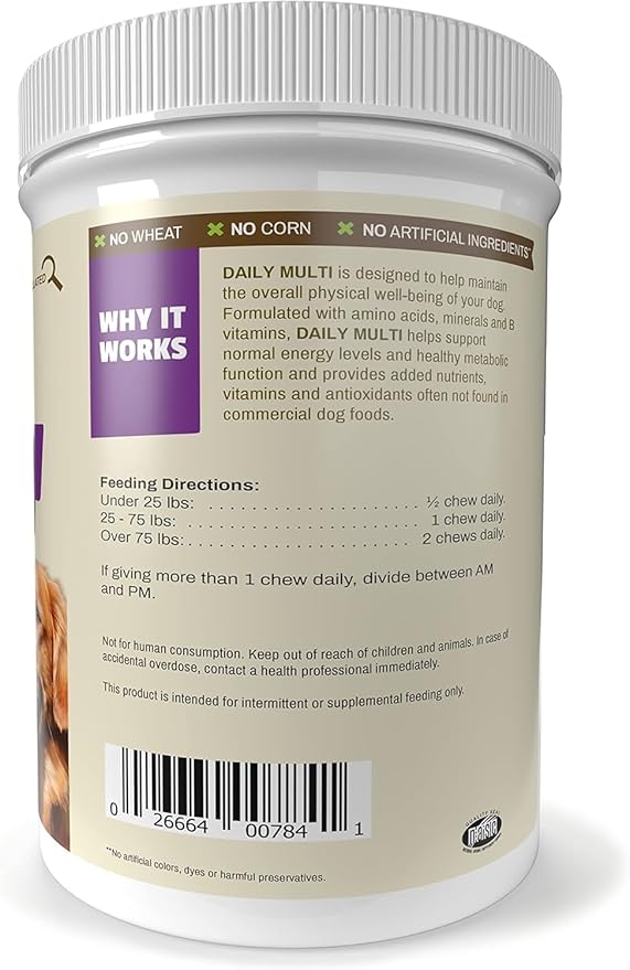 Pet Naturals Daily Multivitamin for Dogs – 21 Essential Nutrients, Fatty Acids & Antioxidants for Complete Health, Supports Energy, Digestion, Skin & Coat | Veggie Flavor Soft Chews, 150 Count