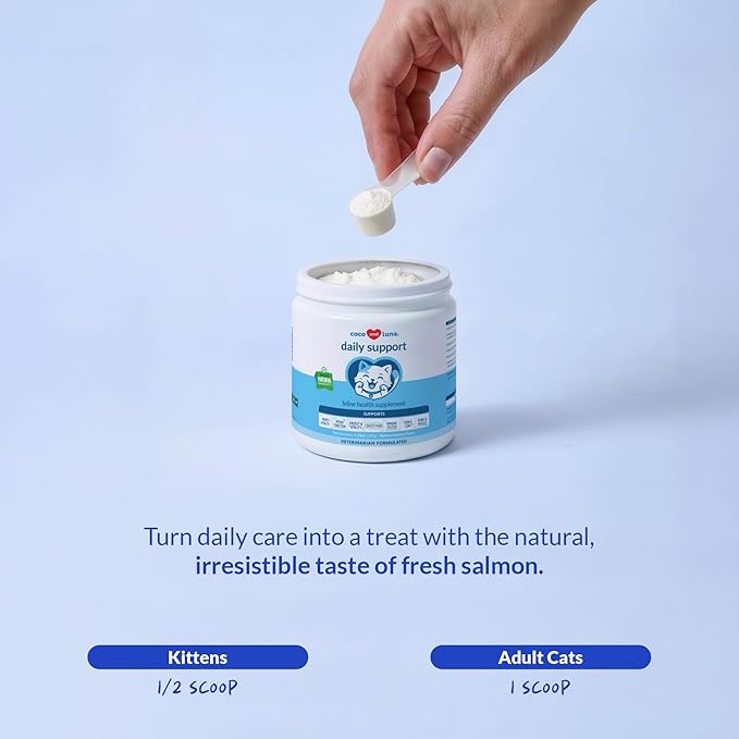 Multivitamin for Cats - 4oz Powder - L-Lysine, Taurine, and Spirulina for Immune Support and Eye Health - Fish Oil & Vitamins for Skin and Heart Health. (for Cats)