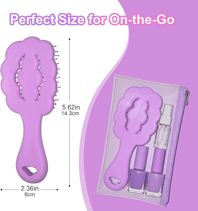 Cloud Shape Small Dog Grooming Brush - Perfect for Shih Tzus, Yorkies, and Maltipoos - Ideal Puppy Hair Brushes for Maltese and Small Breeds (Purple)