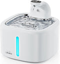 Wireless Cat Water Fountain Stainless Steel, 118oz/3.5L Cordless Automatic Pet Water Dispenser for Cats Indoor, with Motion Sensor, Ultra Quiet Pump, Rechargeable & Multi-Filtration-Silver