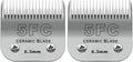 2 Pack Detachable Pet Dog Grooming Clipper Ceramic Blades,Compatible with Andis Size 5FC 1/4”(6.3mm) Cut Length (64122), Most Oster A5, Wahl KM Series Clippers