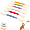 Cotton Swabs Cat with Catnip, 6 Pk Giant Kitten Chew Sticks for Indoor Boredom, Durable Dental Teething Ropes, Big Interactive Felt Kitty Kicker Play Lover Gift Accessories (Mixed)