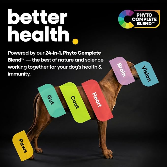 Dog Multivitamin - 24-in-1 Chewable Supplement with Vitamins A, B, C, D, E and Dog Probiotics – Premium Dog Vitamin Chews w/Human-Grade & Natural Ingredients, 120 Count