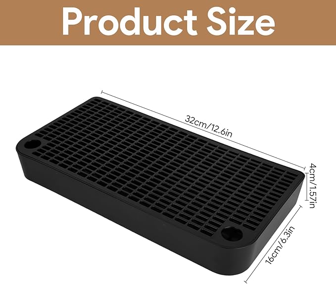 Cat Ramp Litter Box Step, Small Senior Cat Litter Box Mats Ramp for Floor with Filter Function, Low Entry Cute Cats Food Mat Stairs Prevent Tracking, Silicone Small Boxs Shield Catcher Mat Black