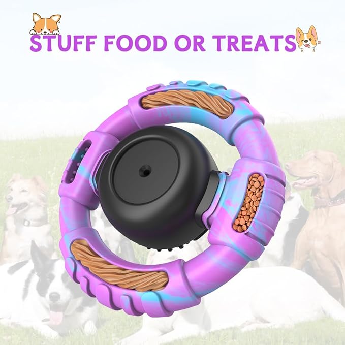 Dog Toys for Aggressive Chewers Large Medium Small Breed, Indestructible Durable Tough Dog Chew Toys to Keep Them Busy, Nylon Rubber Interactive Dog Toys