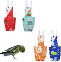 4pcs Bird Diaper Parrot Flight Suit with Waterproof Inner Layer Pigeon Pants Parrot Nappy Reusable Cockatiel Clothes Adjustable for Parakeet Mini Macaw Budgie Canary - color2 S