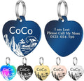Personalized Dog Tags, Stainless Steel Pet Tags Personalized Cat, Collar Charm Engraved on Both Sides, up to 4 Lines of Custom Text, Multiple Patterns Colors Size Options (Beach, XSmall)