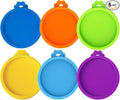 Yobbai Small Cat Food Can Lids for 3 oz & 2.5 oz, Food-Grade Silicone Covers, Secure Seal, Easy-Open Tab, Dishwasher Safe, 6 Pack