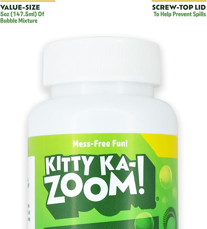 Catnip Bubbles - 5oz. Bottle with Built-in Wand | High Potency Catnip Bubbles Made from Steam-Distilled Natural Plants | Hand Harvest Grown in Canada and The USA