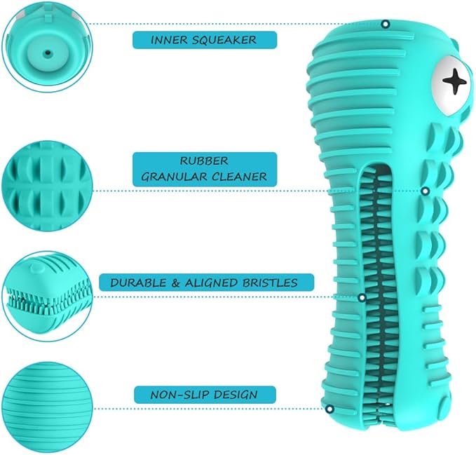 Dog Toys for Aggressive Chewers Large Medium Breed, Indestructible Dog Chew Toys, Squeaky Interactive Tough Extremely Durable, Dogs Toothbrush Toys to Keep Them Busy