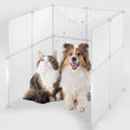 MEEXPAWS Cat Litter Box Enclosure Splash Guard XXL 27.9L × 27.9W x 31.5H inch, Light Weight Plastic Sheets Easy Clean (White)