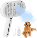 Dog Steam Brush 3 in 1 Cat Brush with Steam and Release Button Grooming Tool for Indoor Pets Dogs Hair Removal Shedding Water for Small Animals Long Short Haired - White