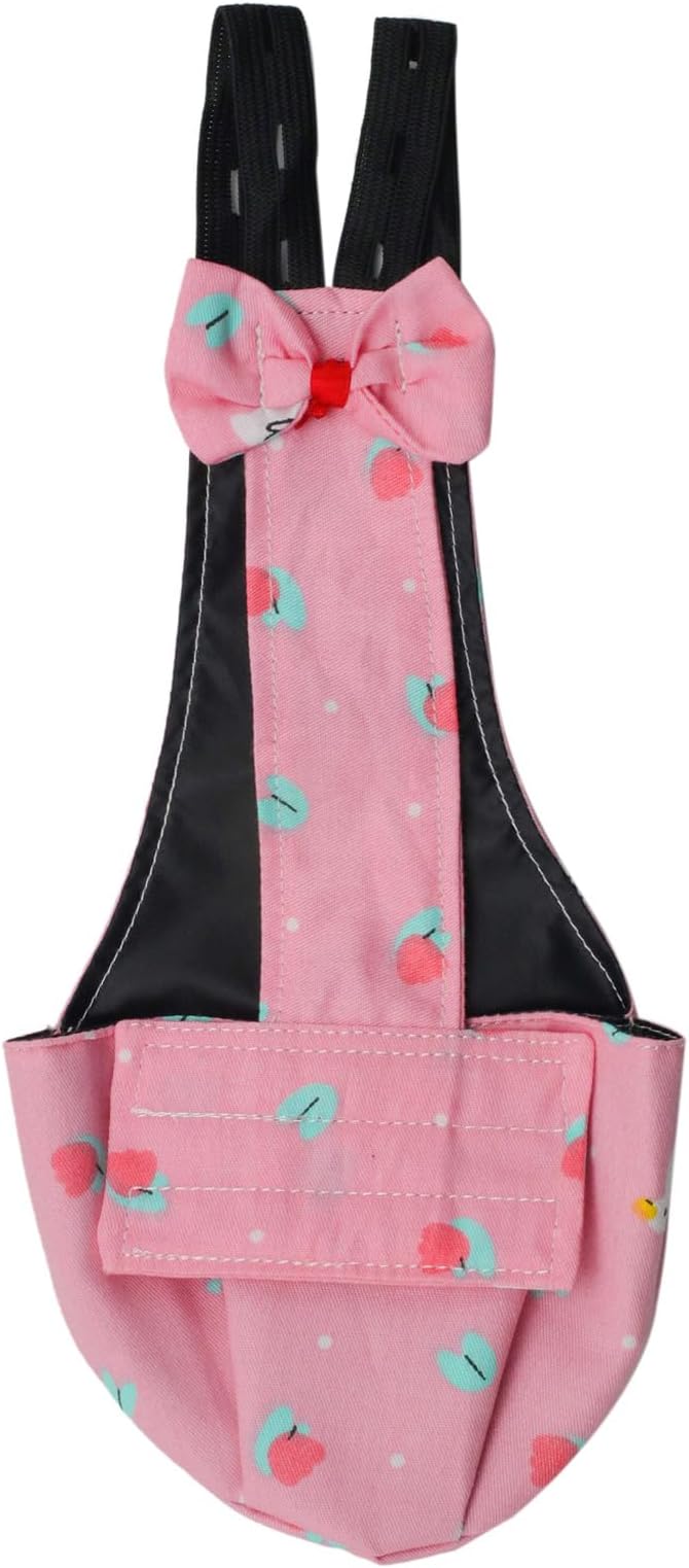 BestParts Adjustable Diaper Waterproof Reusable Diapers, Cloth Diaper Wearable Poultry for Farm Pet Goose, Pet Duck,Pet Chicken, (Pink Swan, S(0.55-1.65pounds), 1, Count)