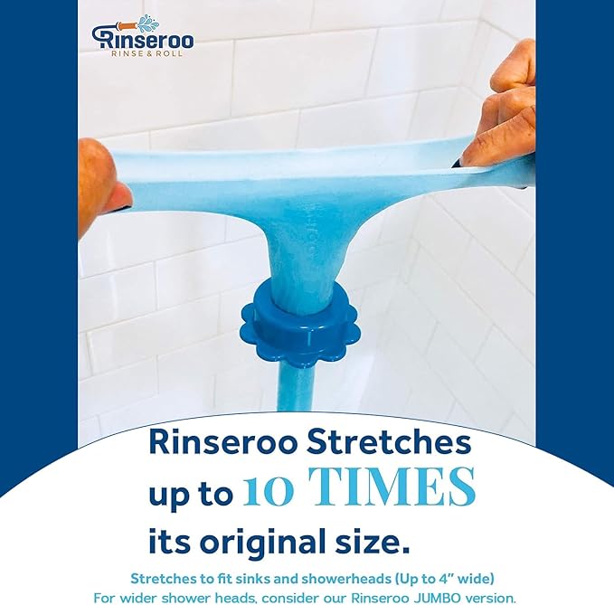 Rinseroo Replacement Shower Hose Connectors (3 pack) for Rinseroo- Slip-on Handheld Water Hose Attachment/Faucet Adapter for Shower & Sink, Detachable Shower Sprayer (NOT FOR TUB VERSION)