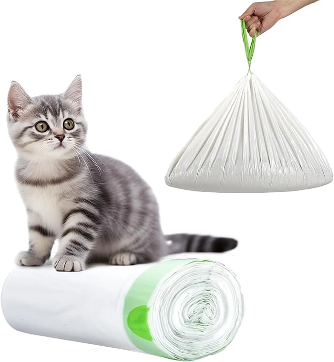 120 Count Miwow Cat Litter Box Liners for MeoWant MW-SC01、MW-SC02, Litter Box Liner Replacement Waste Bags, Thickened Leak-Proof & Odor-Proof Design, Compatible for More Automatic Litter Box