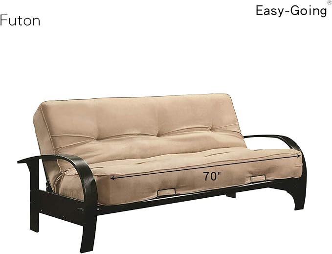 Easy-Going Futon Sofa Slipcover Reversible Sofa Cover Armless Futon Cover Furniture Protector Couch Cover Water Resistant Pets Kids Children Dog Cat (Futon, Wine/Beige)