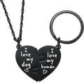 Ralukiia Best Friends Cat Dog Owner Friendship Love Necklace and Collar Charm Gift Set, Cat Dog BFF Necklace for 2, Pet Lover