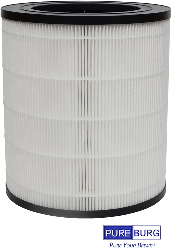 PUREBURG Replacement Filter Compatible With WISESKY WAS360 Series Air Purifier W-Cat, H13 HEPA + 4 x Pre-Filters (WFS360 + WSP360) 3-Stage Filtration Air Clean