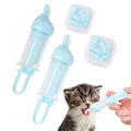 LogFaadCoi Kitten Bottle Feeding Kit for Nursing, Milk Bottles for Feeding Newborn Puppies,Anti-chocking Design,with 2 Syringes and 10pcs Replaceable Nipples (Blue)