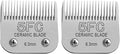 Detachable Pet Dog Clipper Blades, Compatible with Size-5FC(6.3mm), Most Oster A5, KM Series Clippers,Made of Ceramic Blade & Stainless Steel Blade 2Pack