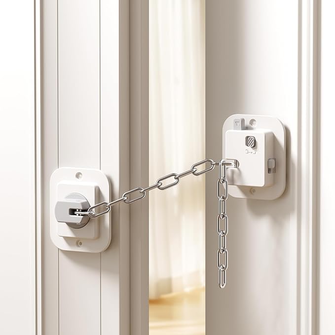 YEYA Cat Door Latch & Stopper-Adjustable Strap, 2-Pack Door Holder & Prop to Keep Door Open for Cats, No Tools Required