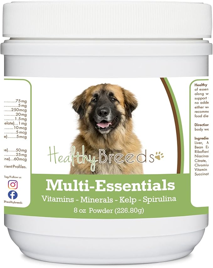Healthy Breeds Leonberger Multi-Essentials Powder for Dogs - an Ideal Supplement of Vitamins, Minerals & Antioxidants for Your Dog - 8 oz