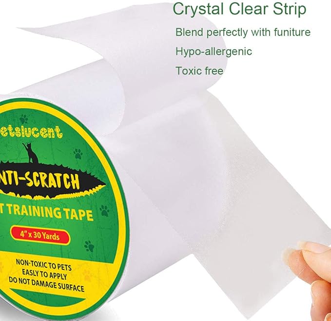 Petslucent Cat Scratch Furniture Protector Tape, Green, 4''x 30 Yards