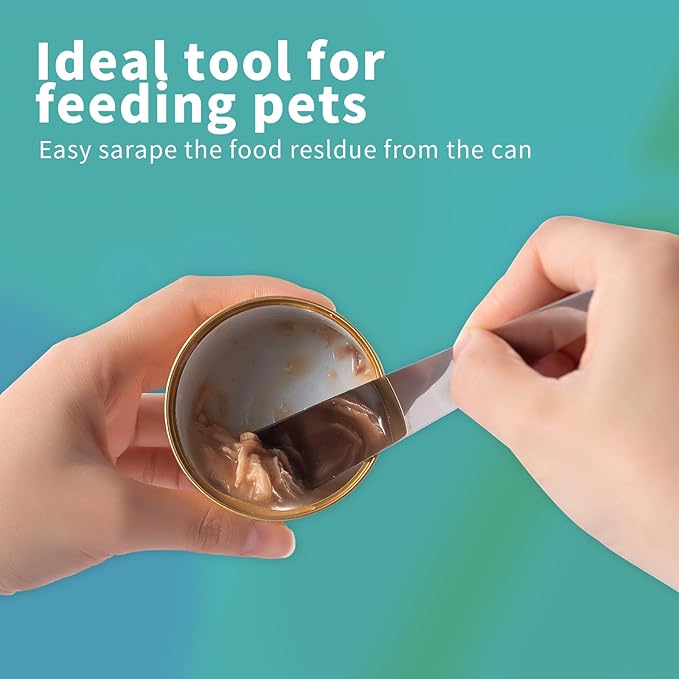 6Pack Pet Food Can Cover Lids with Stainless Steel Spoon for Cat Dog Canned Food Universal 1 Fits 3 Size Cat Can Covers Lids