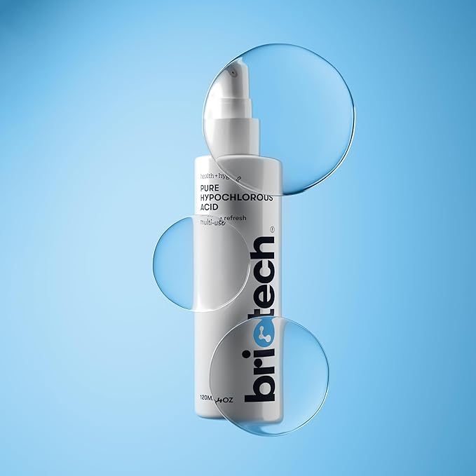 BRIOTECH Pure Hypochlorous Acid Spray and Cleanser, Original Premium HOCl Topical Solution, Multi-Purpose Cleaner, Family Approved & Pet Friendly, 4 fl oz